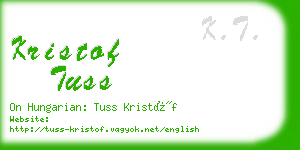 kristof tuss business card
